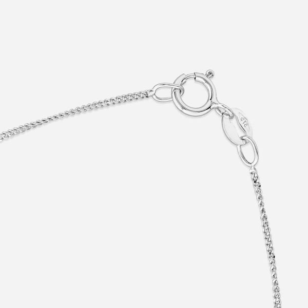 9ct White Gold 0.04ct Top Diamond & Freshwater Pearl Pendant - 图片 4