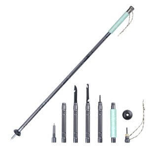 Lightweight multifunctional trekking pole folding telescopic outdoor hiking tactical self-defense stick cane aluminum alloy trekking pole