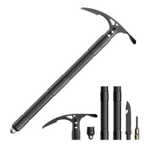 Outdoor multi-function pickaxe double-headed small hoe axe hand axe outdoor survival multi-function medicine collection snow climbing
