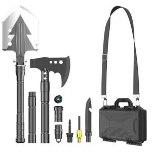 Long-distance engineer shovel multi-function outdoor folding shovel military shovel camping shovel supplies survival equipment self-defense